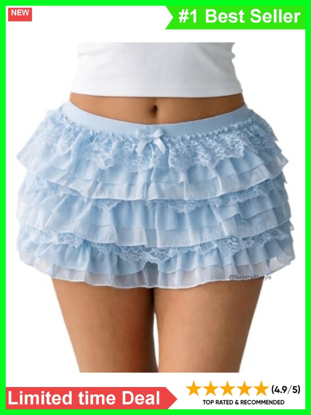Lace Layered Ruffle Mini Skirt Y2K Coquette Ballet Style